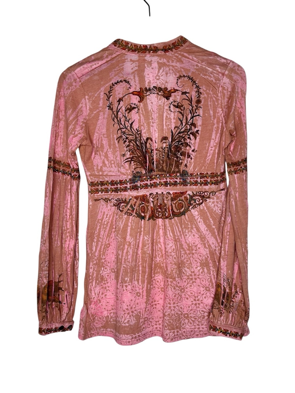 BUTTERFLY DROPOUT Vintage Y2K Babydoll Long Sleeve Top Small - Picture 3 of 14